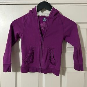 KicKee Pants Solid Fleece Zip-Front Hoodie with Sherpa-Lined Hood